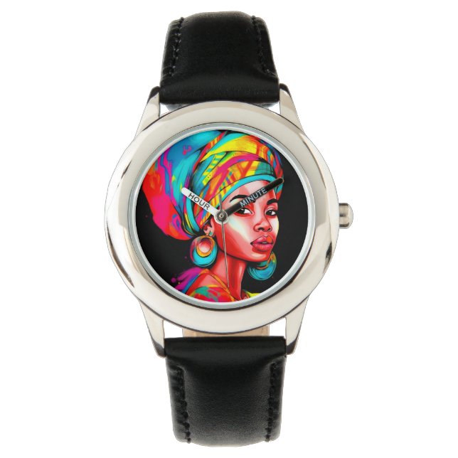 Relógio Retrato Vibrante com Folheto Colorido (Frente)