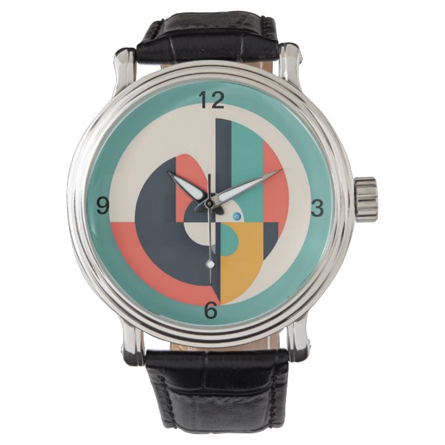 Relógio Retro Circle Pattern Wristwatch (Frente)