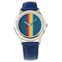 Retro Stripes Watch (Marinho Azul Múltiplo)