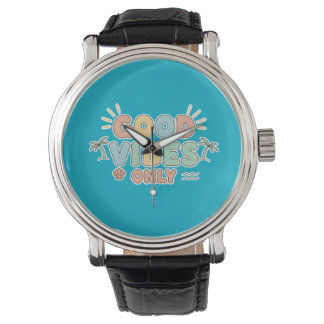 Relógio Retro Summer Beach Aesthetic Pastel Typography Art