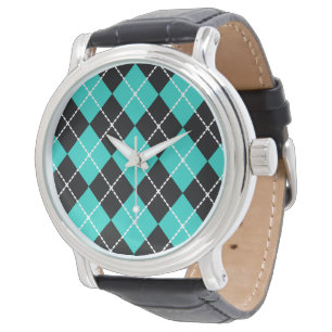 Relógio Retro Turquoise Argyle Watch