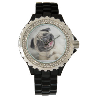 Relógio Rindo de Pug Watch