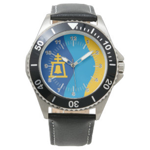 Relógio Riverside (Califórnia) City flag Watch