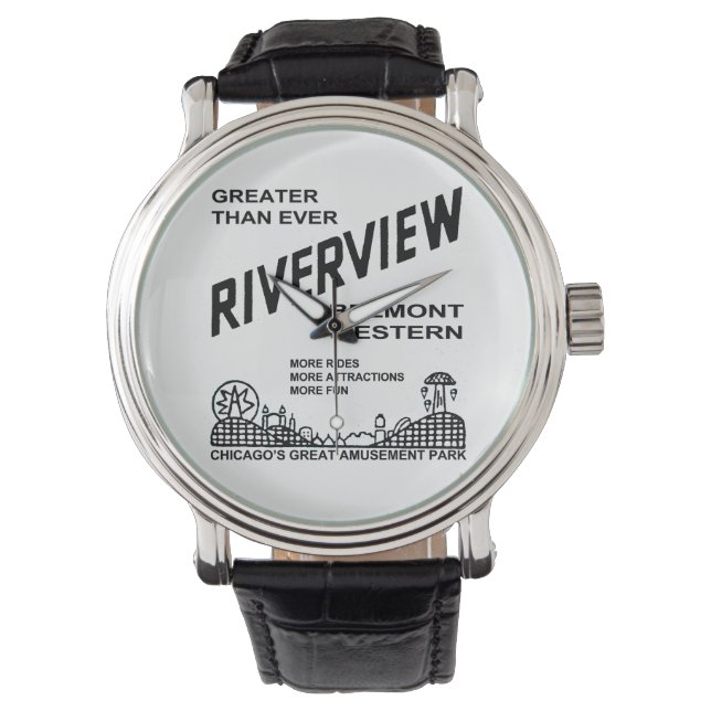 Relógio Riverview Amusement Park, Chicago, IL 1904-1967 (Frente)
