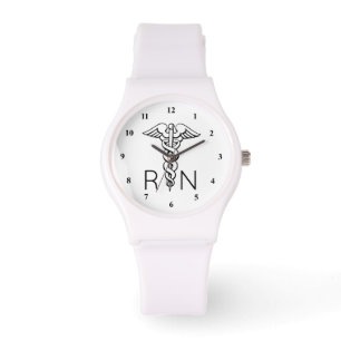 Relógio RN Registered Nurse Watch   Símbolo Caduceus