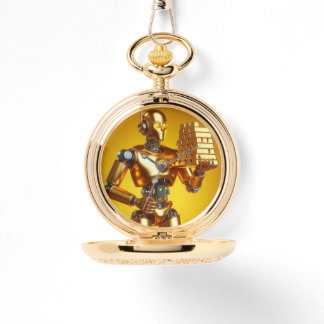 Relógio Robor no robot con oro