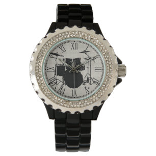 Relógio Rock n Roll Drums