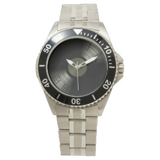 Relógio Rock n Roll Vinil Record Álbum