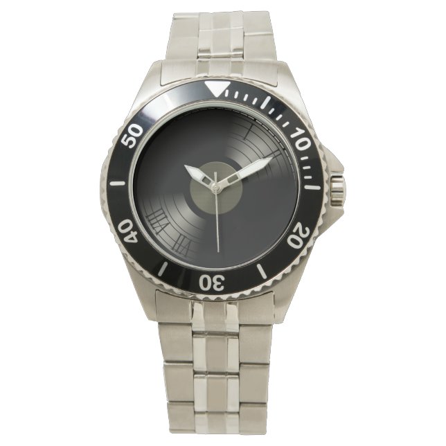 Relógio Rock n Roll Vinil Record Álbum (Frente)