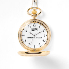 Relógio Romantic Elegant Classic style monogram 