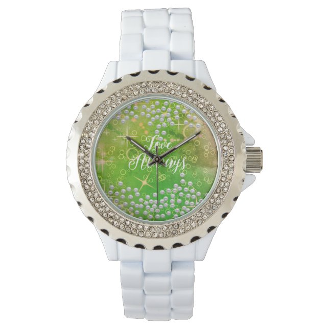 Relógio Romântica Pearls Green eWatch (Frente)