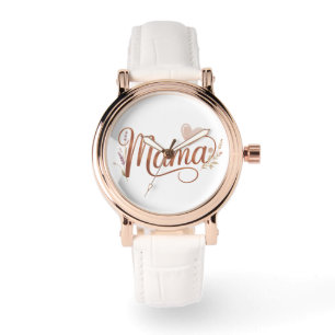 Relógio Rosa Dourada "Mama" Watch - Elegante Novo Presente