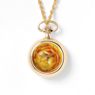 Relógio rosa e rosebud