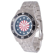 Roseta Estrelas Listras Vermelho Branco Azul Patri