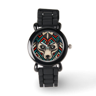 Relógio Rosto de Lobo Asteca