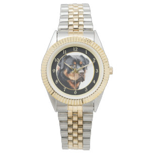 Relógio Rottweiler Cachorro Retrato