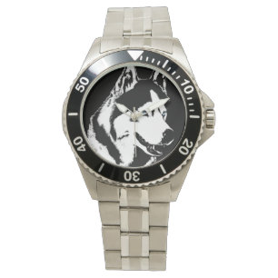 Relógio Rouco Watch Siberian Husky Malamuute Wrist Watch