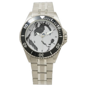 Relógio Rouco Watch Siberian Husky Malamuute Wrist Watch