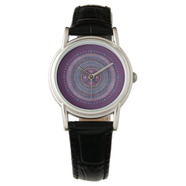 Relógio Roxo Boho Style Watch (Frente)