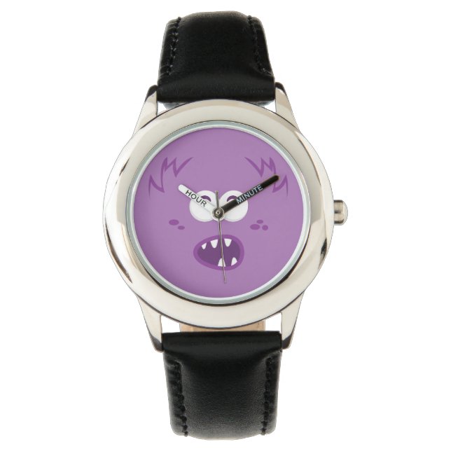 Relógio Roxo Monster Face Watch (Frente)