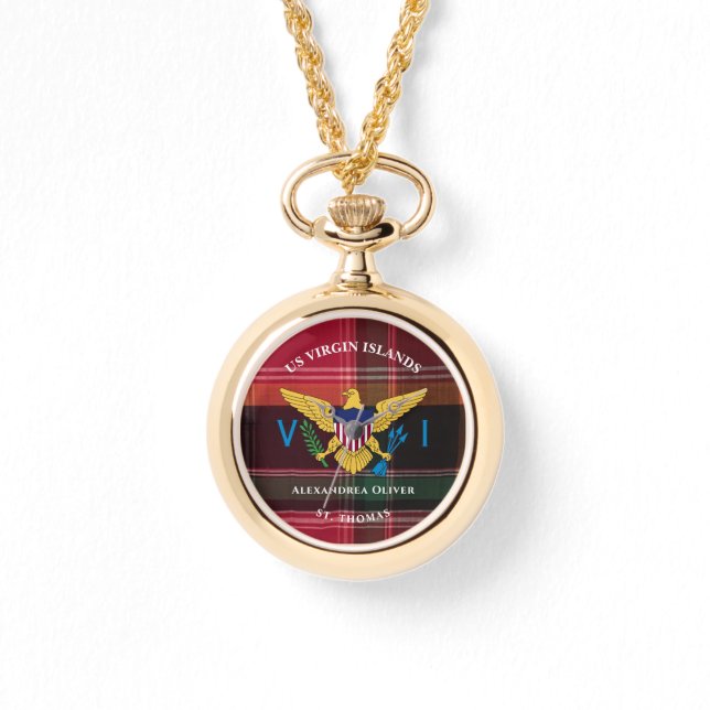 Relógio RUA de Sinalizador das Ilhas Virgens dos EUA. (Frente)