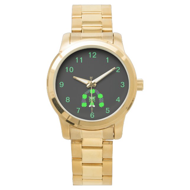 Relógio Rua, FrankenCheese Unisex Dourado Watch de Patrick (Frente)