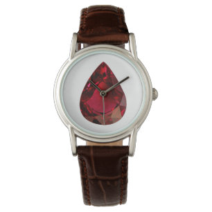 Relógio Ruby Pear forma Red Watch