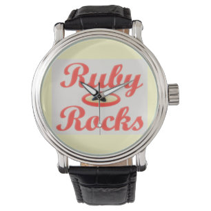 RELÓGIO RUBY ROCKS RED E CREME CHARMING WRIST WATCH