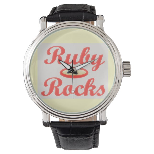 RELÓGIO RUBY ROCKS RED E CREME CHARMING WRIST WATCH (Frente)
