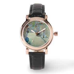 Relógio Rue Mosnier com Flaget Manet Painting Watch