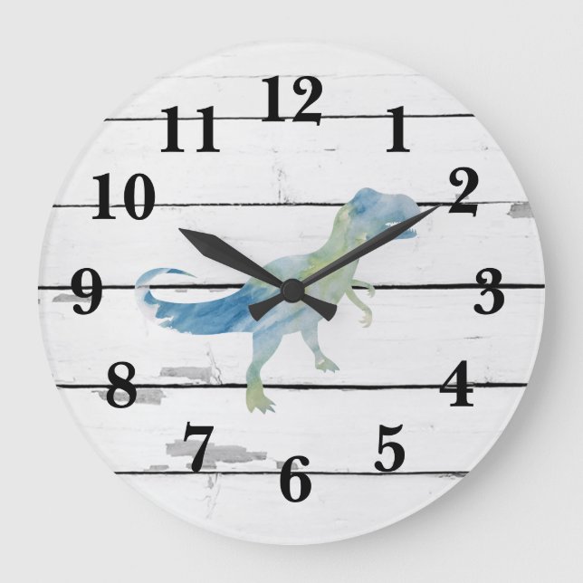 Relógio Russo do Decor do Dinossauro Trex Relógio  (Frente)