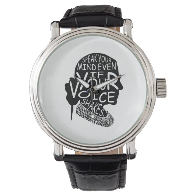 Relógio Ruth Fale Sua Mente Mesmo Se Sua Voz Agitar T- (Frente)