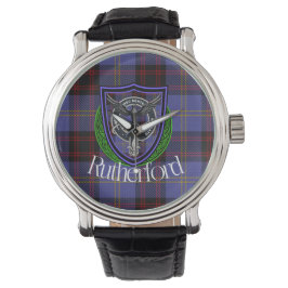 Relógio Rutherford Scottish Clan Tartan & Crest