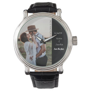 Relógio Salve a data - foto exclusiva de casamento engraça