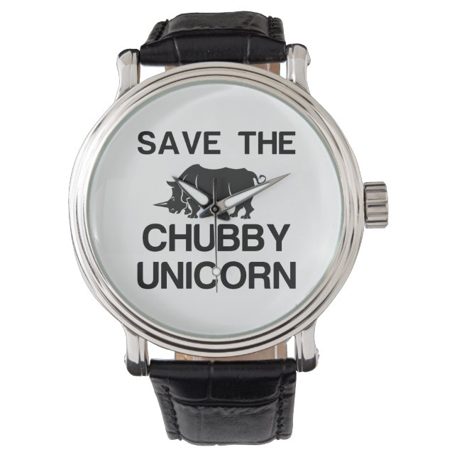 RELÓGIO SALVE O CHUBBY UNICORN RHINO (Frente)