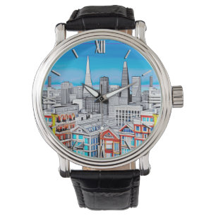 Relógio San Francisco Skyline Poster Art