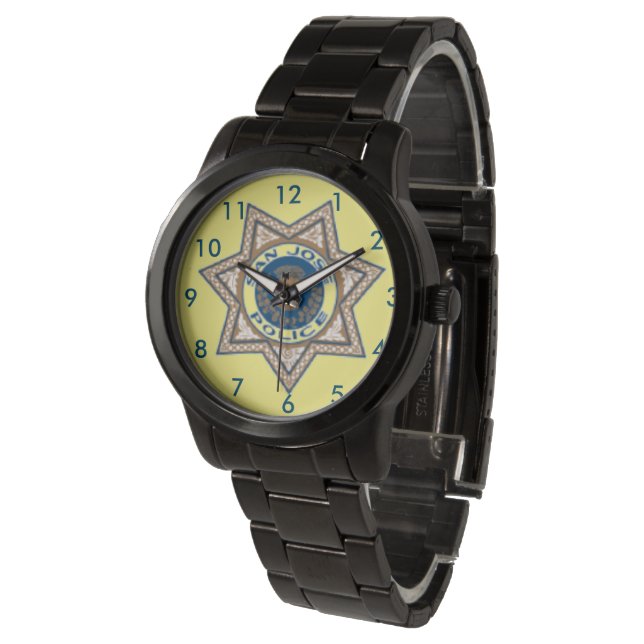 Relógio San Jose Polícia Crachá Watch (Angular)