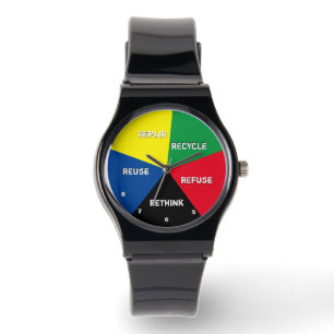 Relógio SAVE PlanoT TImE - Reciclar, ReUse, ReFuse, Repens