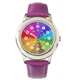 Relógio Schulanfangsgeschenk Lernuhr Kinder-Armbanduhr