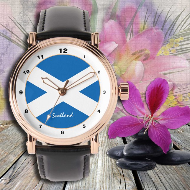 Relógio Scottish Flag watch, Scotland patriots / fashion (Criador carregado)