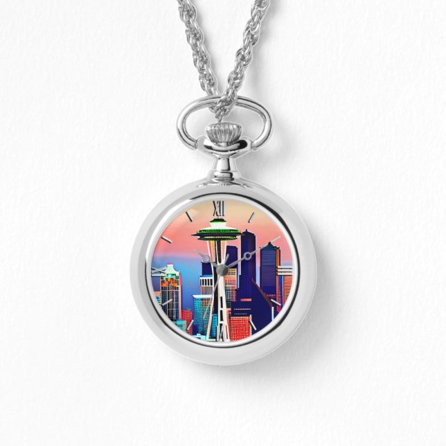Relógio Seattle under the Dawn Sky (Frente)