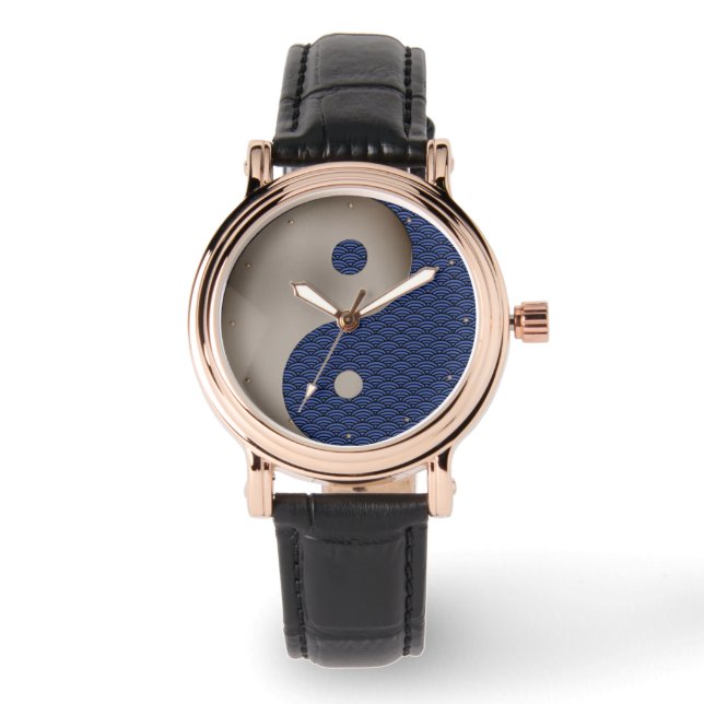 Relógio Seigaiha Yin Yang (Frente)