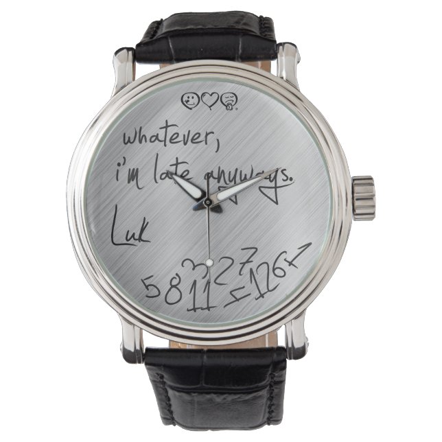 Relógio seja como for, estou atrasado - adicione seu logot (Frente)