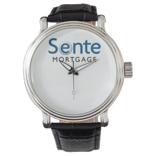 Relógio Sente Vintage Black Leather Strap Watch