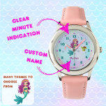 Relógio Sereia Mágica Personalizada Aprendendo A Contar Te<br><div class="desc">Faça mágico e pessoal com este Observatório Personalizado das Crianças Sereias! Apresentando uma bela sereia nadando num mundo submarino cintilante com vida marinha, este relógio também permite adicionar o nome ou texto personalizado do seu filho para um toque único. Os indicadores minúsculos (linhas para cada minuto e números a cada...</div>