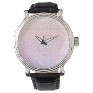 Relógio Série de padrões de Mandala Soft Pink Dream