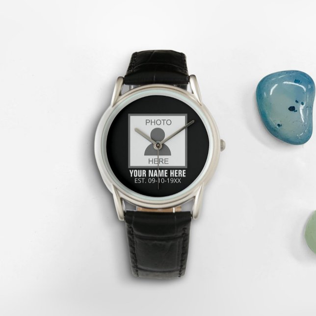 Relógio Seu nome e idade da foto aqui (Criador carregado)