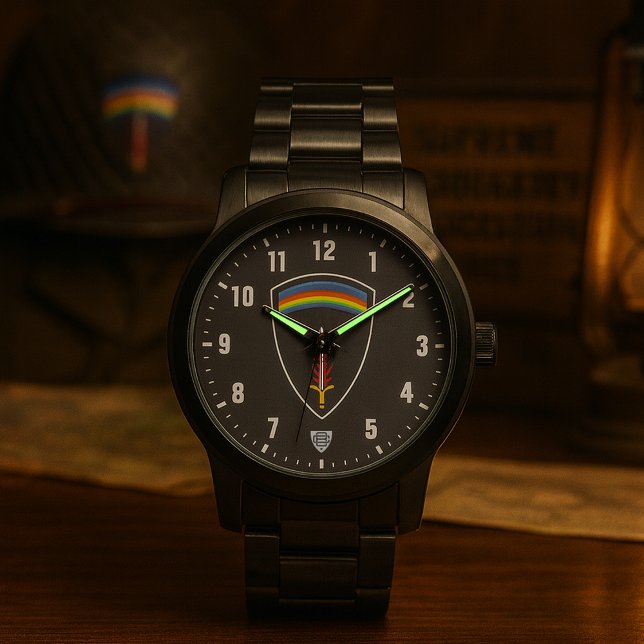 Relógio SHAEF Veteran Tribute Black Stainless Steel (SHAEF Tribute Black Stainless Steel Watch Mockup)