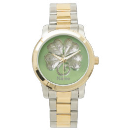 Relógio Shamrock Watch! Irish Watch! Adicionar nome!