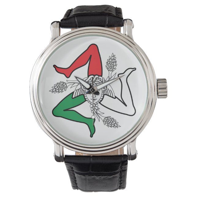 Relógio Sicilian Trinacria Medusa Design (Frente)